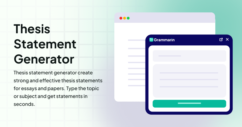 Thesis Statement Generator for Essays & Research Papers